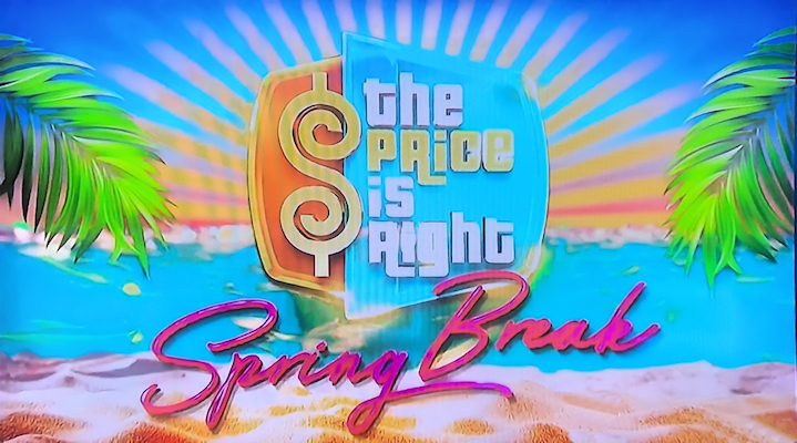 TPiR Spring Break logo on a beach with palm fronds on either side
