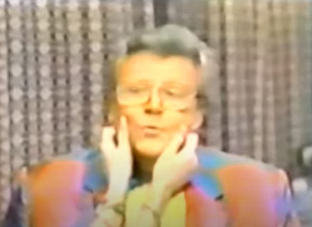 Rod is wearing a pastel 'patchwork' jacket & yellow shirt